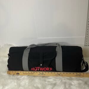 Hotworx Bag Only Shoulder Duffel Yoga Mat Towel Carry-on Black + Gray Strap